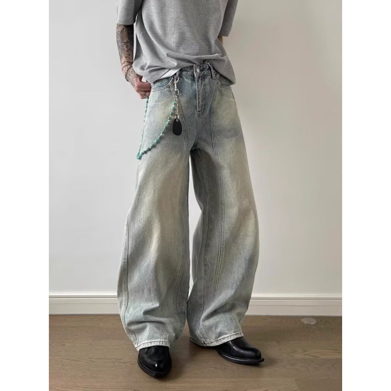 Unisex Classic Denim Jeans Loose Fit Daily Outdoor Wear - Image 3