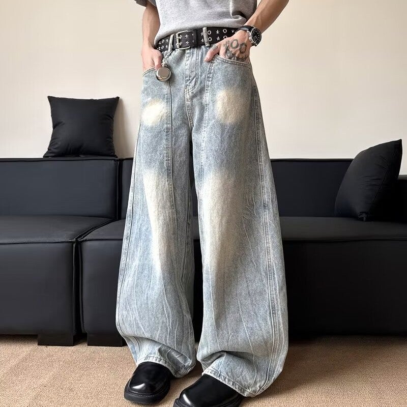 Unisex Classic Denim Jeans Loose Fit Daily Outdoor Wear - Image 1