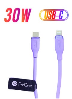 ProOne ProOne PCC122 Type-C to Lightning Charging and Data Cable, Fast Charging, High-Speed Data Transfer, Durable TPE Material 