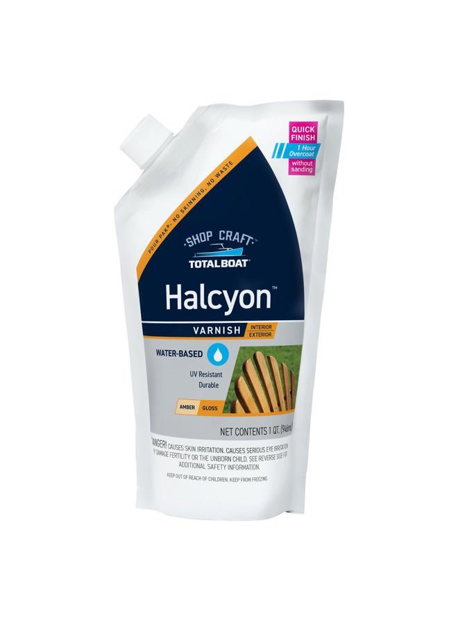 TotalBoat Halcyon Gloss Marine Varnish Quart - Image 1