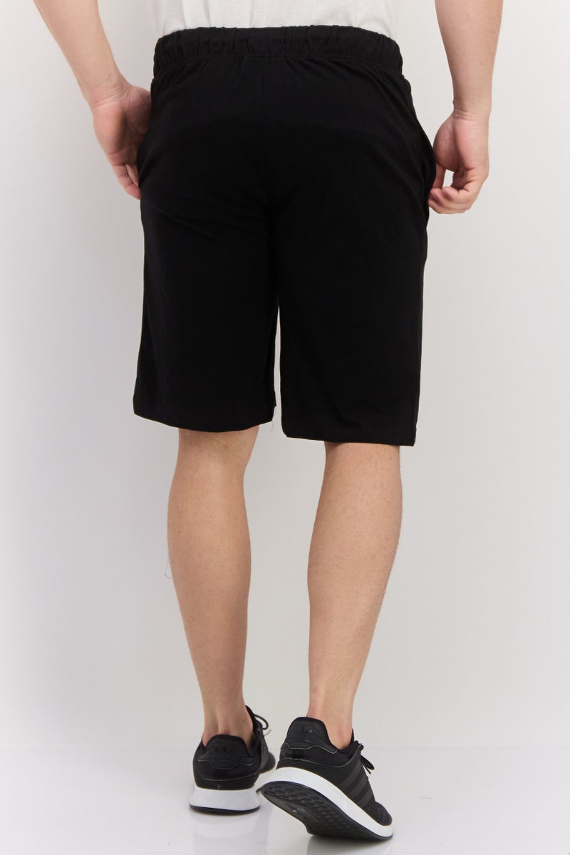 French Connection Men 2 Pack Plain Basic Shorts, Black - Image 2