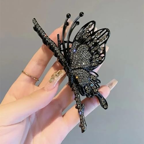 Dartler Trendy Matt Black Clutcher For Women | Stylish Hair Claws For Girls | Trendy Alloy Metal Clips | Premium & Fashionable Girls Hairs Clutch/ Accessories Suitable In Various Occasions |Pack Of 1 - Image 2