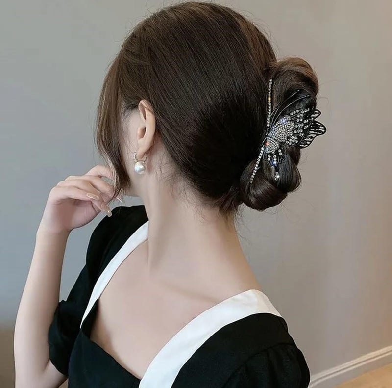Dartler Trendy Matt Black Clutcher For Women | Stylish Hair Claws For Girls | Trendy Alloy Metal Clips | Premium & Fashionable Girls Hairs Clutch/ Accessories Suitable In Various Occasions |Pack Of 1 - Image 5