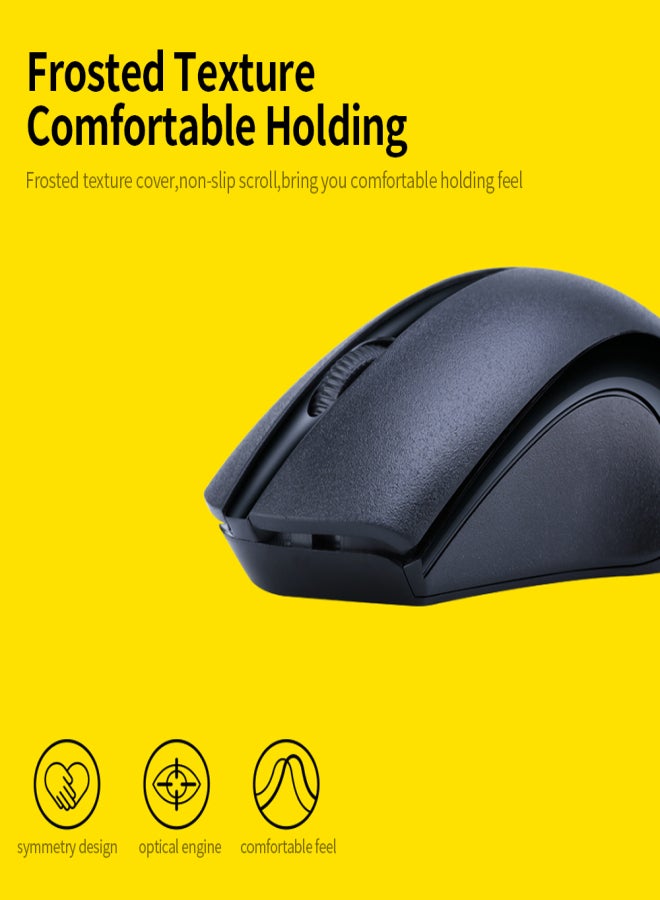 T-WOLF Q2 2.4G Wireless Optical Office 3 Button 1200 DPI Ergonomic Gaming for PC/Laptop Pink - Image 2