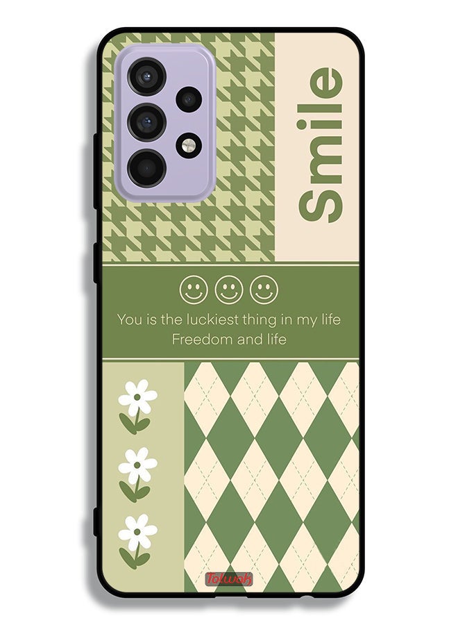 Tolwak Samsung Galaxy A52 5G Protective Case Cover Smile Is The Luckiest Thing In My Life - Image 1