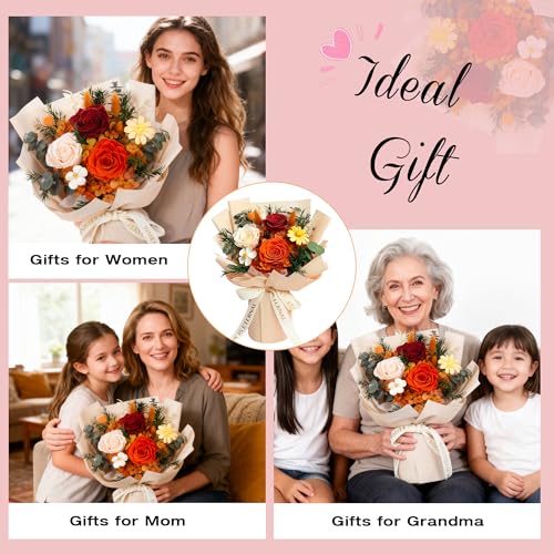 Vrioca Flowers for Delivery, Preserved Flowers Bouquets, Birthday Gifts for Women Mom - Image 3