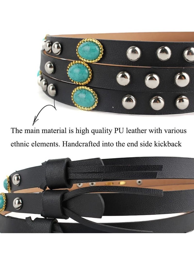 Excefore أشرطة قبعات للقبعات رعاة البقر قبعات باناما قبعات فيدورا للرجال والنساء مصنوعة يدويًا (مجموعة من 3) - Image 4