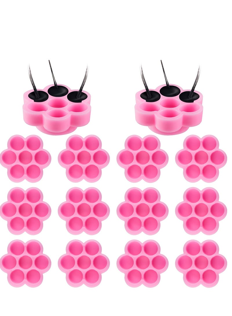 200 Pcs Flower-Shaped Eyelash Glue Cups, Eyelash Extension Glue Holders, False Lash Glue Pallets for Women and Girls, Essential Supplies for Lash Extensions. - Image 1