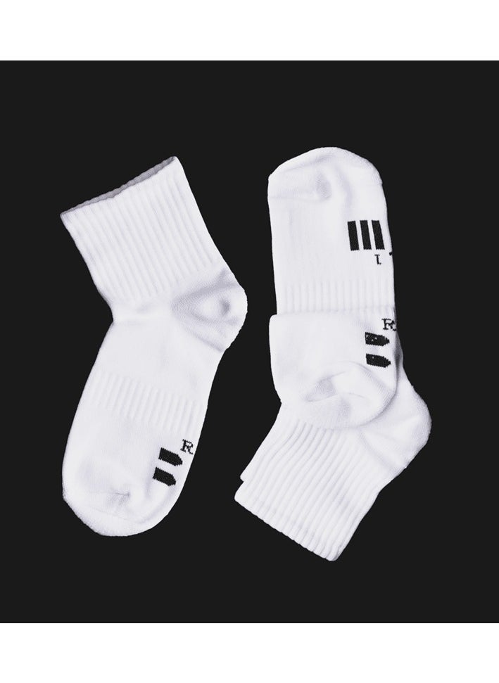Black & White - White Medium Socks Crew - Image 1