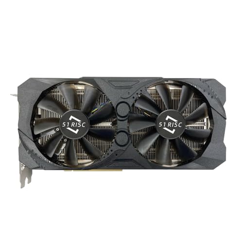 51RISC RTX 3070 Graphics Card, 8GB GDDR6 PCIe 4.0 256-bit HDMI 2.1 DisplayPort 1.4a Dual Fan Cooling Protective Backplate(RTX 3070 8GB - Black) - Image 1