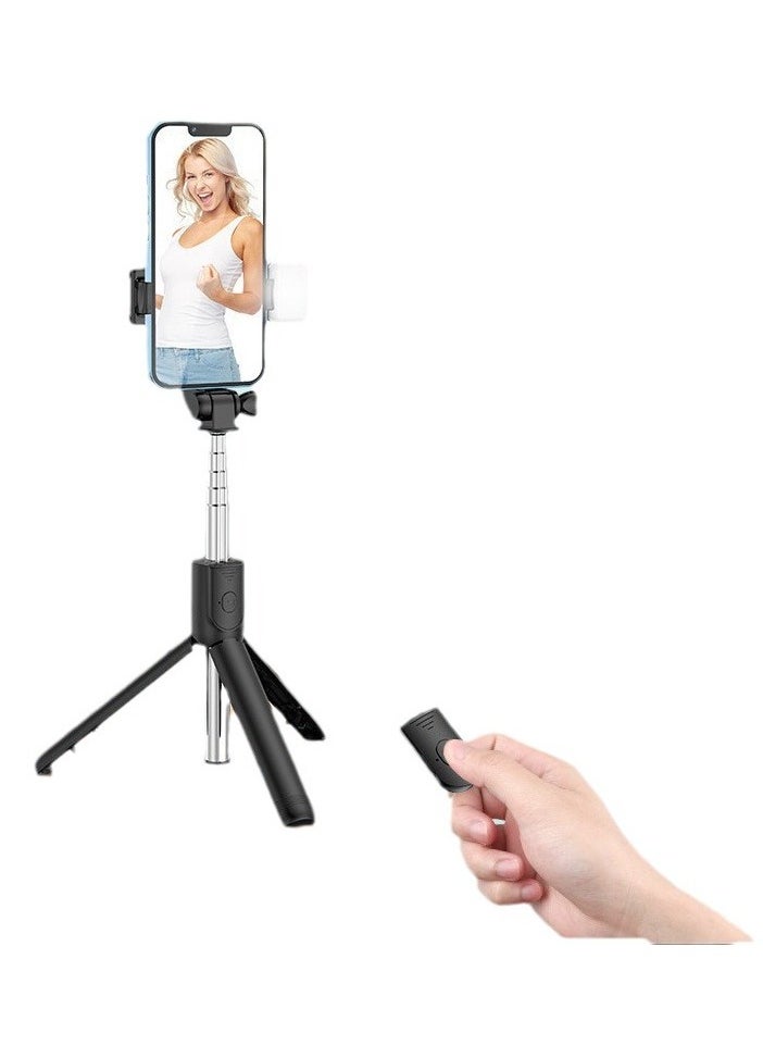 Generic - 4 in 1 Multifunctional Selfie Stick 360° rotation with LED Light Monopod Tripod with Remote - Image 1