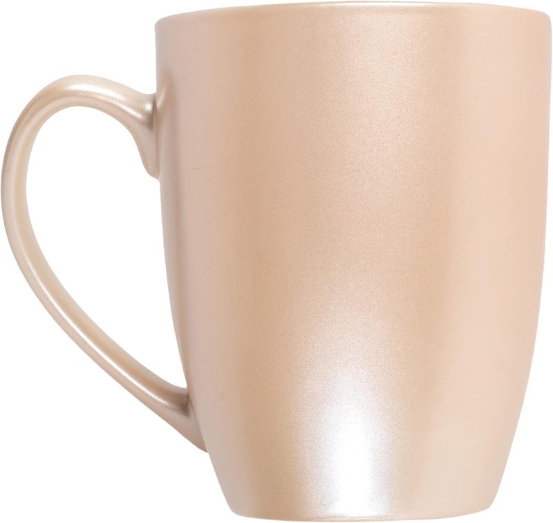 Elanze Designs Precious Pearl Finish 10 ounce New Bone China Coffee Cup Mugs Set of 4 - Image 2