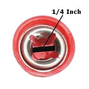 Quadrapoint Hub Cap Cover Replacement Compatible with Popular Red Wagon Brand for Classic Infant/Baby Walker Wagon and Other Walkers - fits 1/4 Inch Axle Diameter, Red 4-pk - Image 2