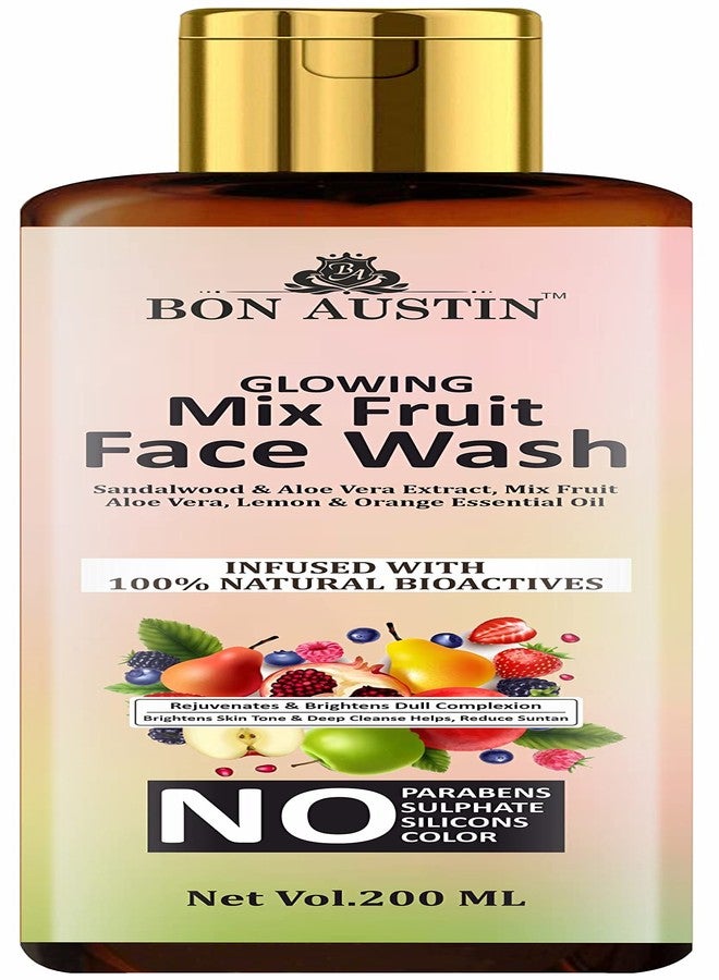 Bon Austin Mix Fruit Deep Cleansing Face Wash/Fash Cleanser For Visibly Glowing Skin For All Skin Types, 200ml - Image 2