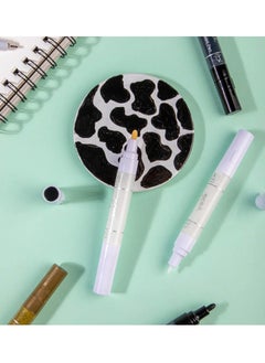 Mont Marte 2-Piece Signature Dual Tip Acrylic Paint Marker Pens White Ink  - Image 5