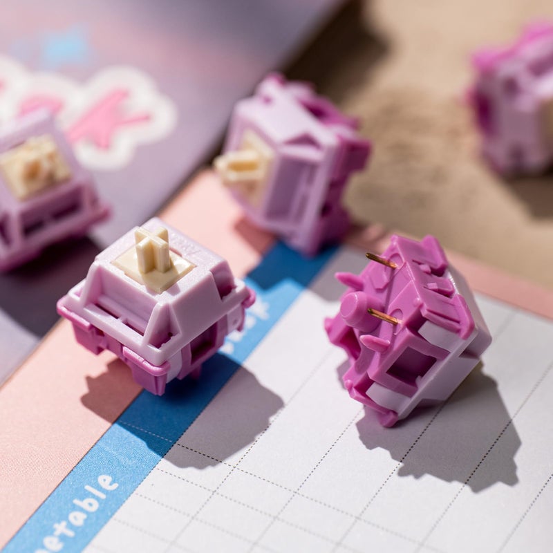 Akko V3 Creamy Purple Pro Keyboard Switch for Mechanical Gaming Keyboard, 5-Pin 30gf Tactile Switches Pre-Lubed Key switches(45pcs) - Image 5