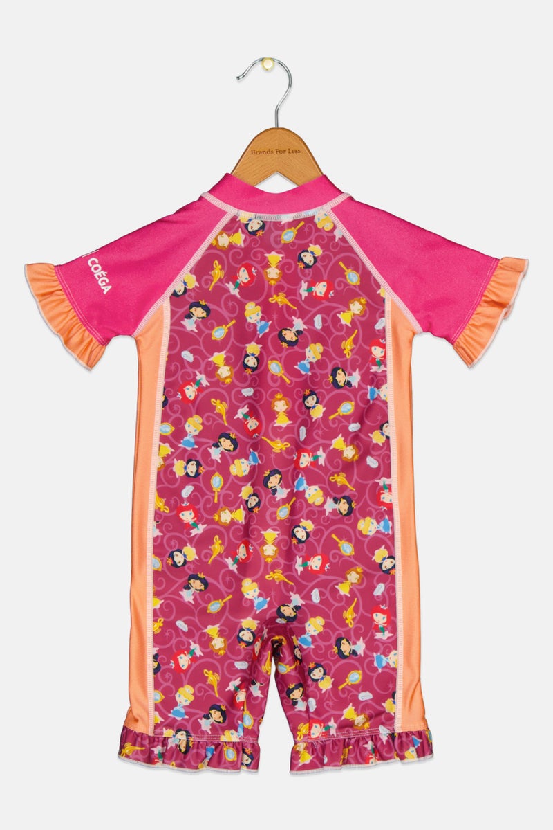 COEGA SUNWEAR Disney x Coega Toddlers Girl Allover Print One Piece Swimsuit, Multicolor - Image 2