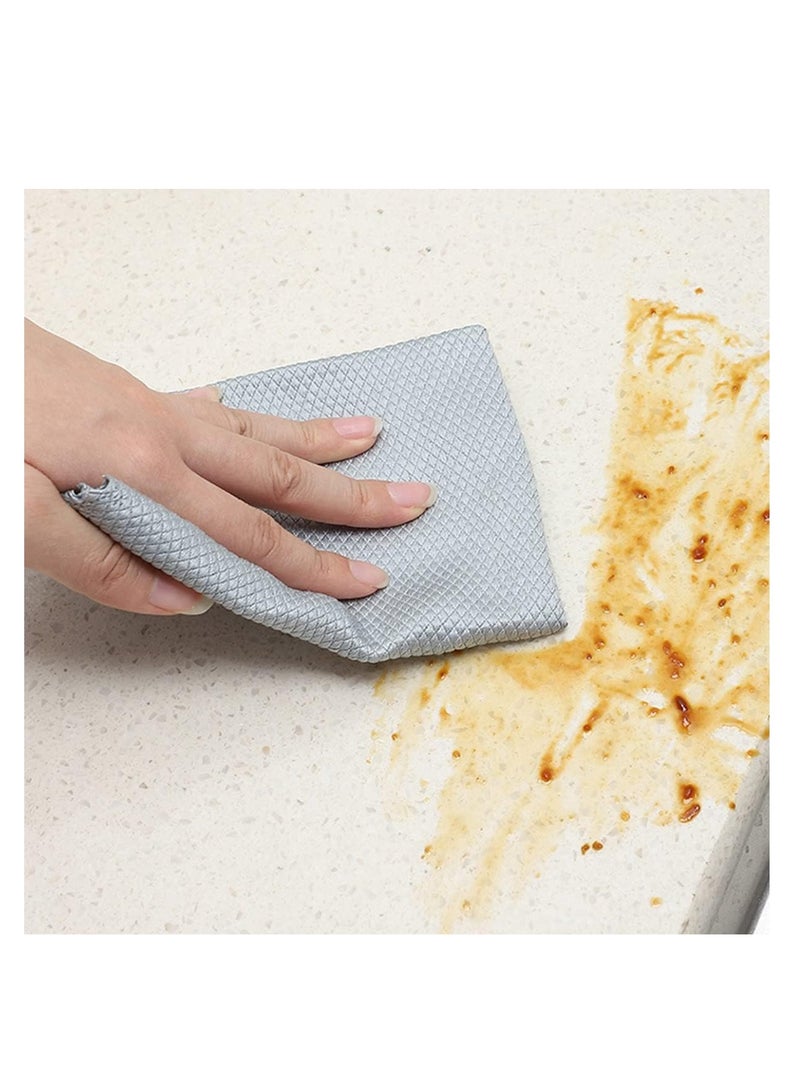 ECVV ECVV 40 * 30cm 5 Packs Kitchen Cleaning Cloth Microfiber Towel Cloth Multi Purposes Clean Towel Nanoscale Easy Clean Rags for Cleaning Mirror Glass Screen - Image 3