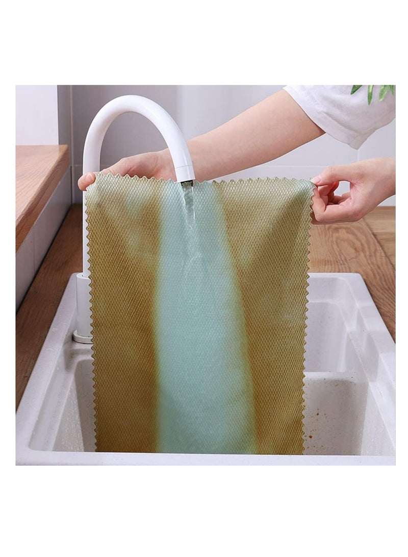 ECVV ECVV 40 * 30cm 5 Packs Kitchen Cleaning Cloth Microfiber Towel Cloth Multi Purposes Clean Towel Nanoscale Easy Clean Rags for Cleaning Mirror Glass Screen - Image 4
