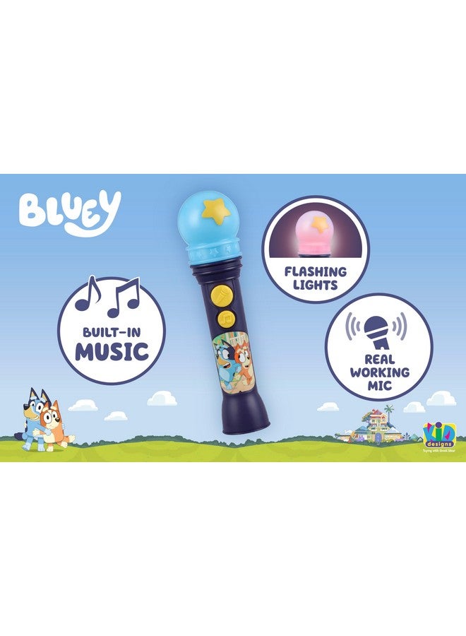 eKids Bluey Microphone Toy for Toddlers, Includes Built-in Music and Lights, Designed for Fans of Bluey Toys - Image 3