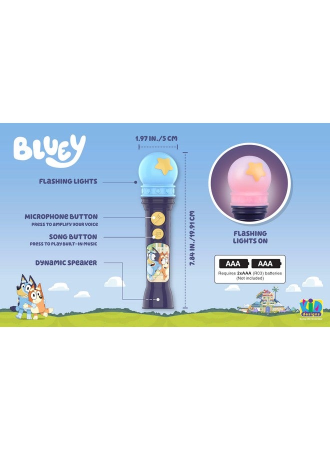 eKids Bluey Microphone Toy for Toddlers, Includes Built-in Music and Lights, Designed for Fans of Bluey Toys - Image 5
