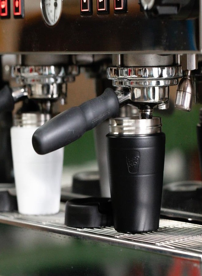 KeepCup Traveller, Reusable Travel Mug - Vacuum Insulated Stainless Steel Cup with Leakproof Sipper Lid - 12oz/340ml - Black - Image 4