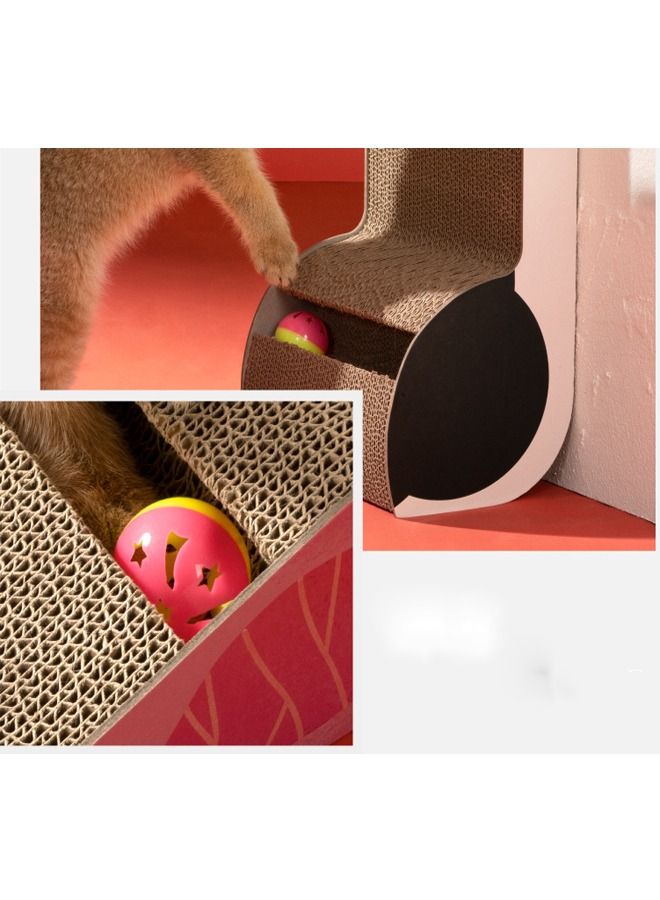 Altheqa Interesting Strong And Durable Corrugated Cute Cat Scratching Board Cat Toy Scratcher for Cats - Image 4