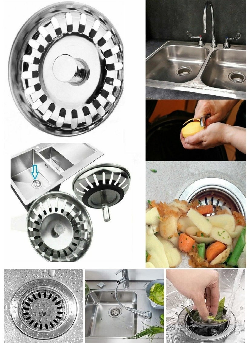 Biterse If it ends, Garbage Stainless Steel Siphon Strainer 8 cm Sink Sink Strainer Sink Drain Strainer  - Image 1