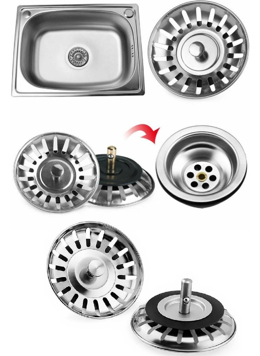 Biterse If it ends, Garbage Stainless Steel Siphon Strainer 8 cm Sink Sink Strainer Sink Drain Strainer  - Image 4