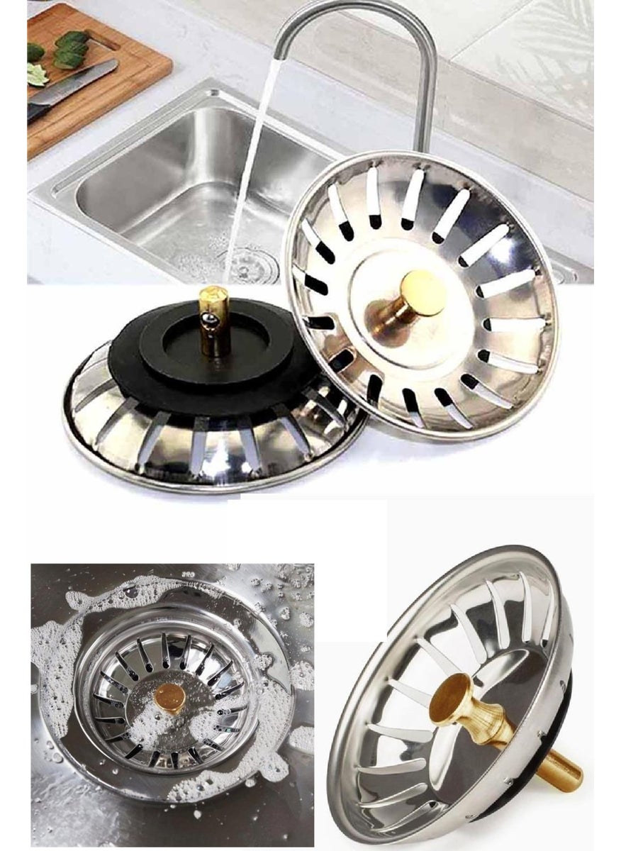 Biterse If it ends, Garbage Stainless Steel Siphon Strainer 8 cm Sink Sink Strainer Sink Drain Strainer  - Image 5