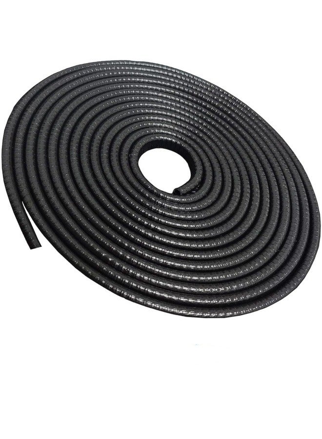 HALAMODO حراس حواف أبواب السيارات 16.4 قدم (5 متر) باللون الأسود - مطاط، بدون لاصق، على شكل حرف U، مع مشابك معدنية مدمجة، تناسب معظم المركبات، مقاوم للتلاشي، مقاوم للخدوش والرقائق - يقلل من الخدوش في مواقف السيارات - Image 4