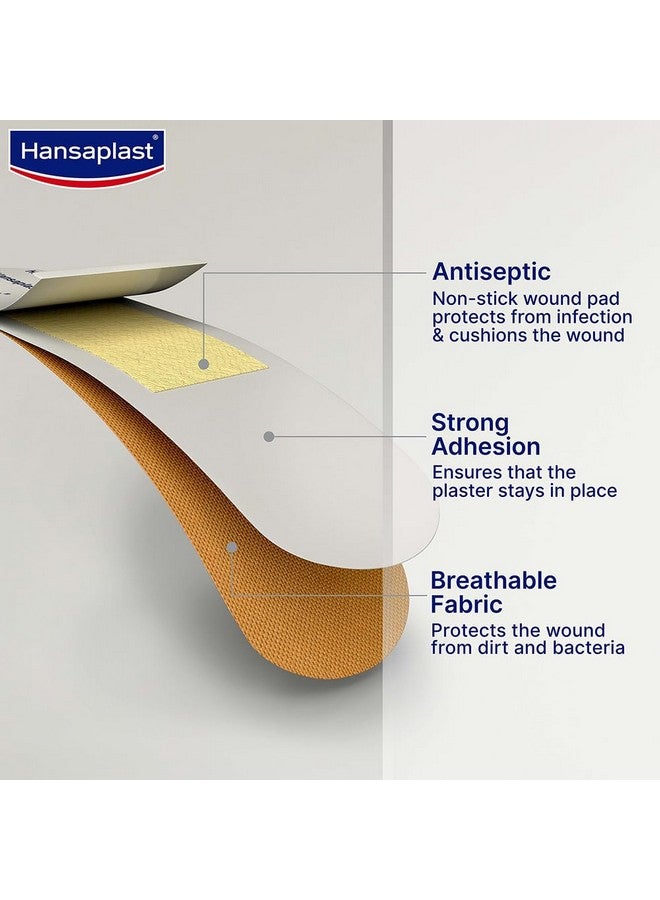 Hansaplast Antiseptic Regular Bandage for Cuts & Wounds | 100 strips | Breathable fabric | First Aid | Protects Against Dirt and Bacteria | For Kids & Adults - Image 3