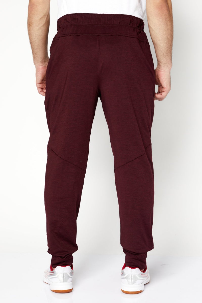 Gaiam Men Slim Fit Training Fleece Sweatpants, Maroon - Image 2