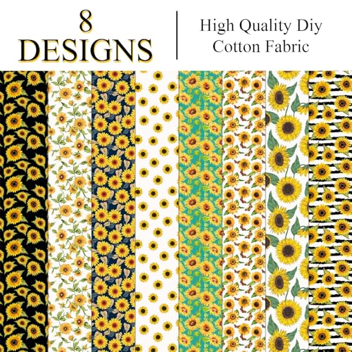 Sanixin 40Pcs Sunflower Cotton Fabric Strips for Quilting Vibrant Yellow Floral Theme Jelly Fabric Precut Bundle Spring Summer Patchwork for DIY Sewing Crafts (Sunflower) - Image 4