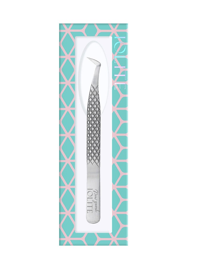 IOLITE ملقط رموش احترافي من الفولاذ المقاوم للصدأ، ملقط دقيق منحني لرموش التمديد، رموش الحجم، الإلكترونيات، العمل في المختبر، صناعة المجوهرات، الحرف اليدوية، اللحام، رموش مزيفة 2D-3D، فن الأظافر - Image 1