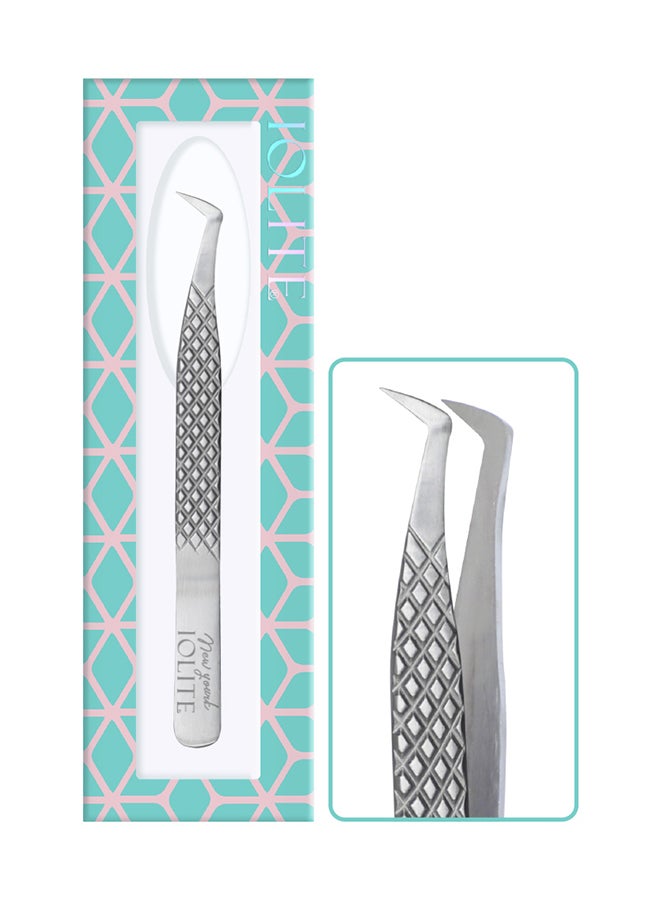 IOLITE ملقط رموش احترافي من الفولاذ المقاوم للصدأ، ملقط دقيق منحني لرموش التمديد، رموش الحجم، الإلكترونيات، العمل في المختبر، صناعة المجوهرات، الحرف اليدوية، اللحام، رموش مزيفة 2D-3D، فن الأظافر - Image 2