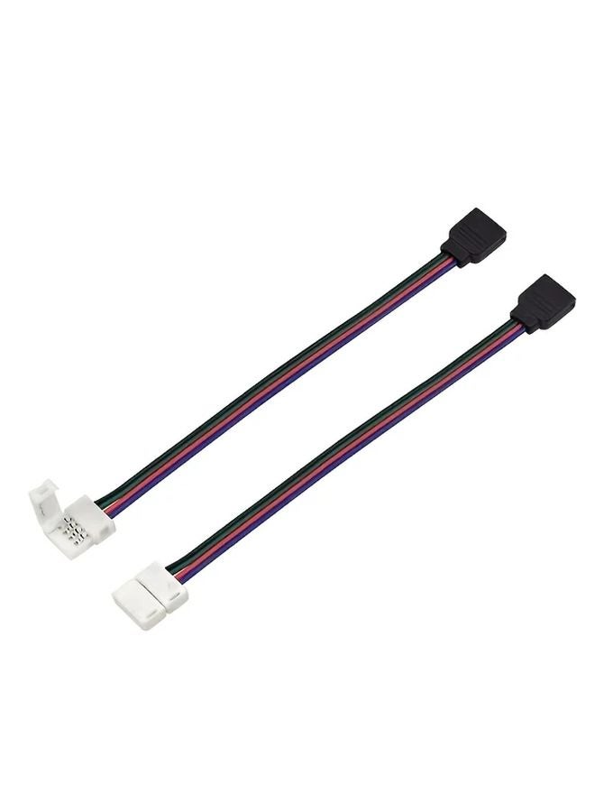 2pcs Solderless RGB LED Strip Light Connectors Easy Clip On Cable For 5050 Flexible Lights - Image 2