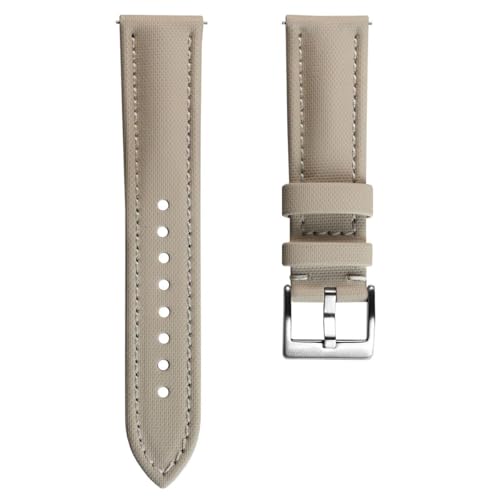WatchGecko Atlas Sailcloth Waterproof Watch Strap – Quick-Release Spring Bars, Brushed Stainless-Steel Buckle, 18mm-22mm Sizes, 5 Colour Options – Durable & Comfortable, 21mm - Image 1
