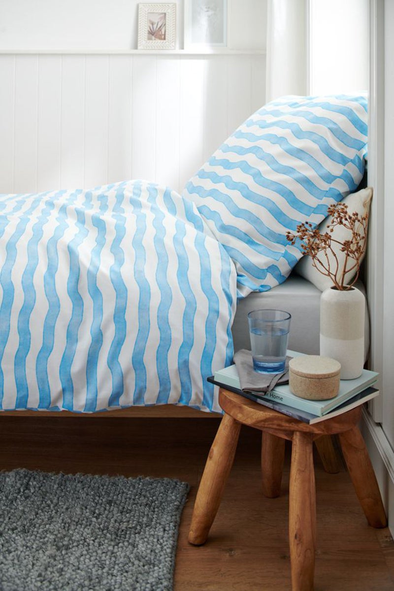 Tchibo Renforce Stripe Cotton Duvet Set 135 X 200 cm, Multicolor  - Image 1