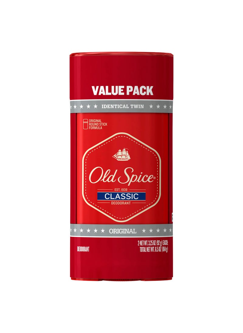 Old Spice - Old Spice Classic Deodorant for Men 24hr Sweat  Odor Protection Long Lasting Freshness Clean  Masculine Fragrance Original Scent 325 oz Pack of 2 - Image 1