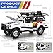 FRJV Toy Cars for Boys Diecast Cars 1 24 Scale Compatible with Land Cruiser LC80 Car Model CollectiblePull Back Toy Car with Lights and SoundsToy Cars for Boys Age 47White - Image 4