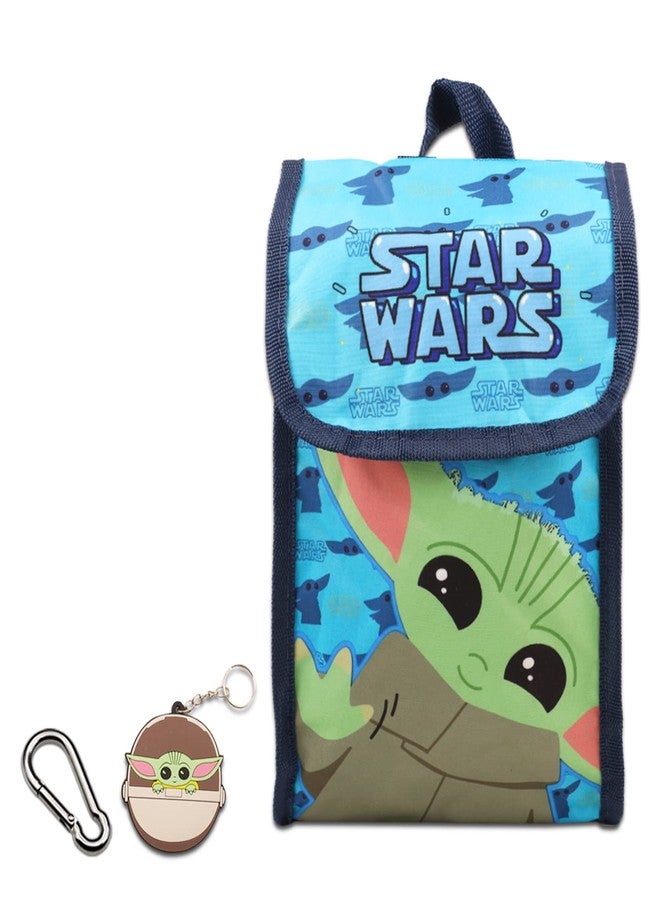 Fast Forward Baby Yoda Backpack with Lunch Box Set - Bundle with Baby Yoda Backpack, Baby Yoda Lunch Bag, Water Bottle, Stickers, Keychain, More | Star Wars Backpack for Boys - Image 2