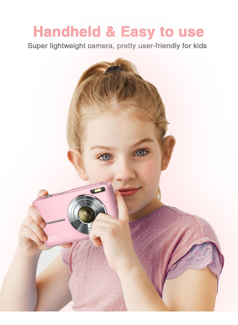 Milatech Digital Camera, FHD 1080P Kids Camera 44MP Point and Shoot Digital Cameras with 128GB SD Card, 16X Zoom, Lanyard - Image 3