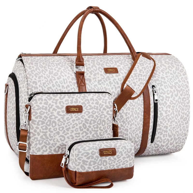 TIBES Convertible 2-in-1 Garment Bags for Travel, Carry On Garment Duffle Bag With Shoe Compartment Large Weekender Bag for Women Men Hanging Suitcase Suit Travel Duffel Overnight Bags 4pcs Set - Image 1