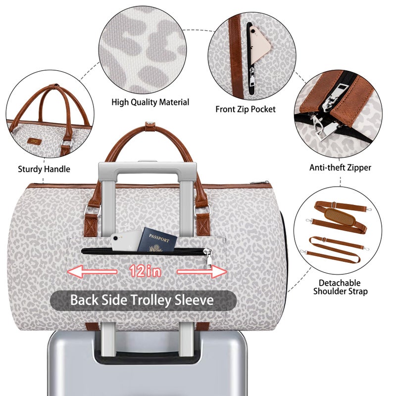 TIBES Convertible 2-in-1 Garment Bags for Travel, Carry On Garment Duffle Bag With Shoe Compartment Large Weekender Bag for Women Men Hanging Suitcase Suit Travel Duffel Overnight Bags 4pcs Set - Image 4
