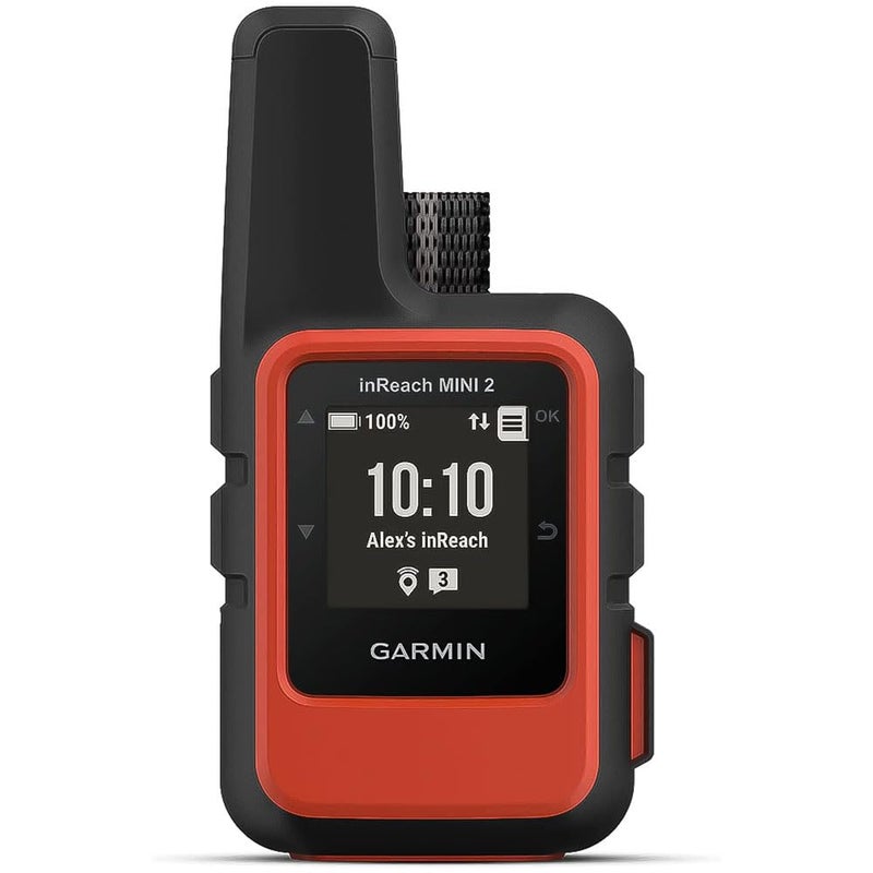 GARMIN جهاز Garmin inReach Mini 2، جهاز اتصال فضائي خفيف الوزن ومضغوط، محمول للمشي، برتقالي - 010-02602-00 - Image 1