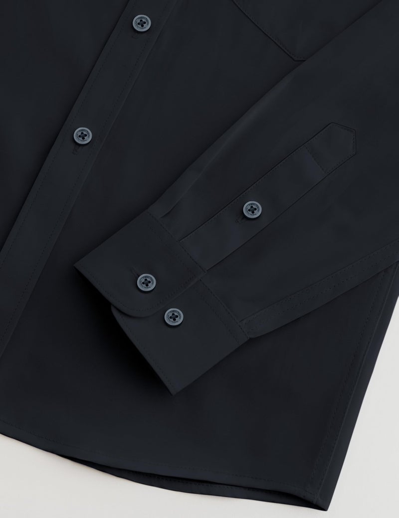 Marvelous World Boys' Long Sleeve Solid Buttoned Cuffs Dress Shirt Kids Casual Button Down Shirts Black Size 8 - Image 5