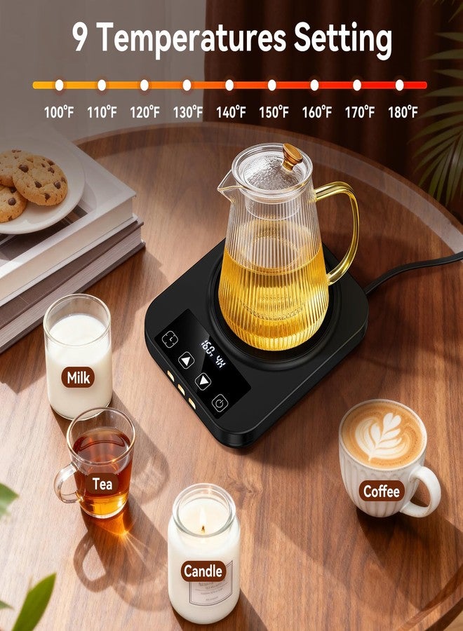 Mabahoo Coffee Mug Warmer & Mug Set for Desk, Electric Coffee Cup Warmer with 16oz Heated Mug, Temperature Control Smart Coffee Heater with Auto Shut Off & 9 Temp Settings, Gifts for Men Women, Black - Image 3