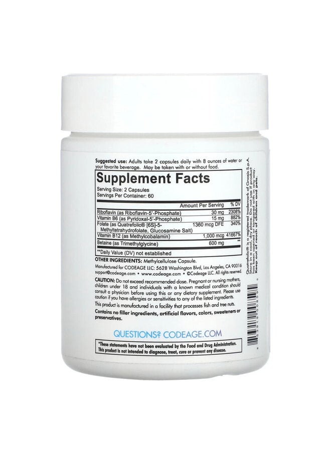 Codeage Methylfolate B Complex, 120 Capsules  - Image 3