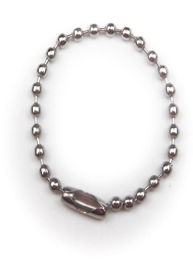 ALL in ONE 90g/100pcs Nickel Plated Connector Clasp Ball Chains Keychain Tag (Silver) - Image 2